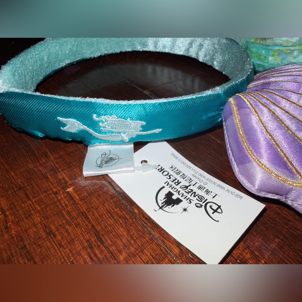 Themed Little Mermaid Purple and Mint Seashell Headband - Picture 6 of 6
